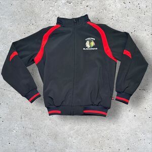 Chicago Blackhawks Tonix Softshell Track Jacket Men’s Medium Black Red Full Zip